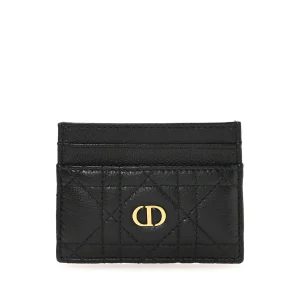 Dior Caro Five-Slot Card Holder Black