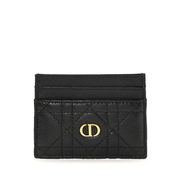 Dior Caro Five-Slot Card Holder Black