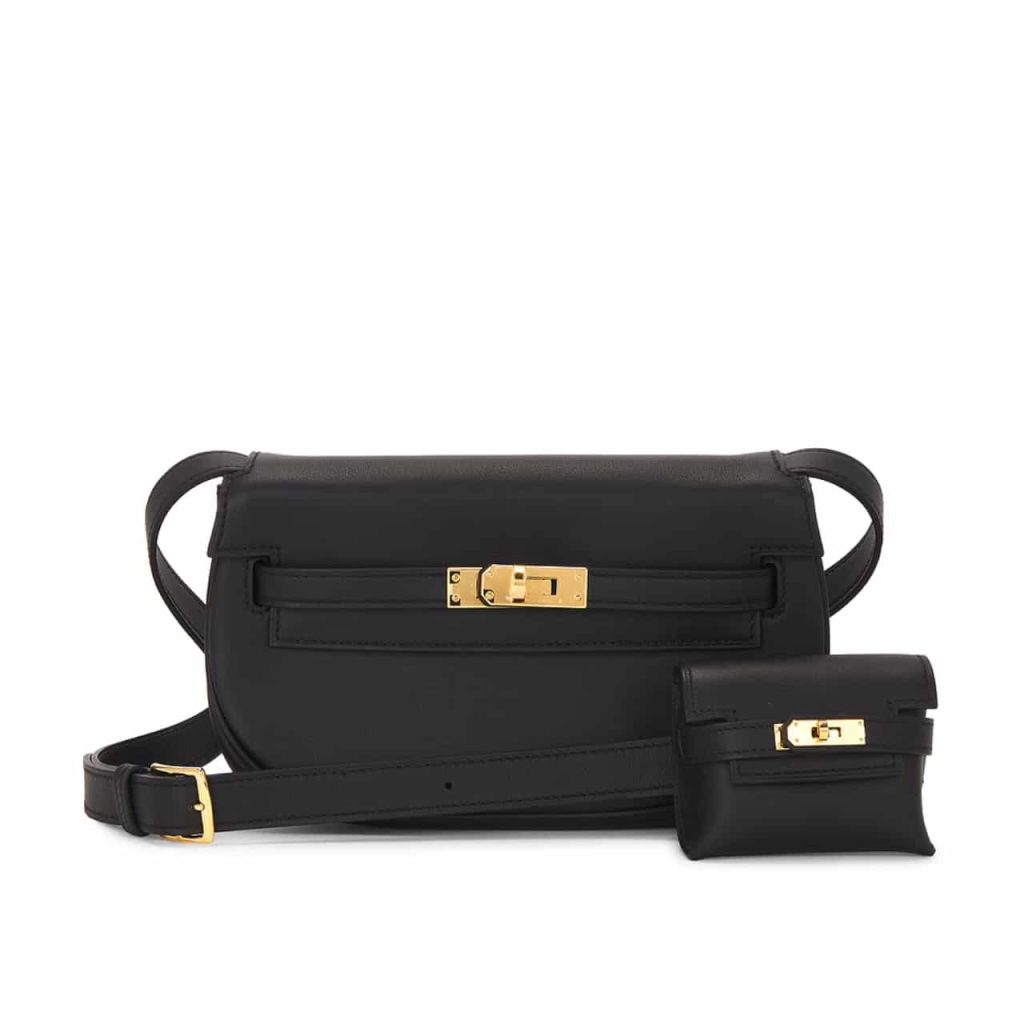 Hermes Kelly Moove Swift Gold Hardware Black 17cm
