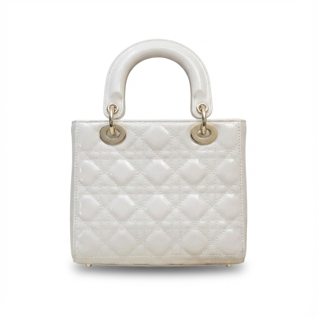 Small Lady Dior Bag Latte Cannage Lambskin 20cm