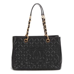 Chanel Grand Shopping Tote (GST) – Black Caviar Leather With Gold-Tone Hardware