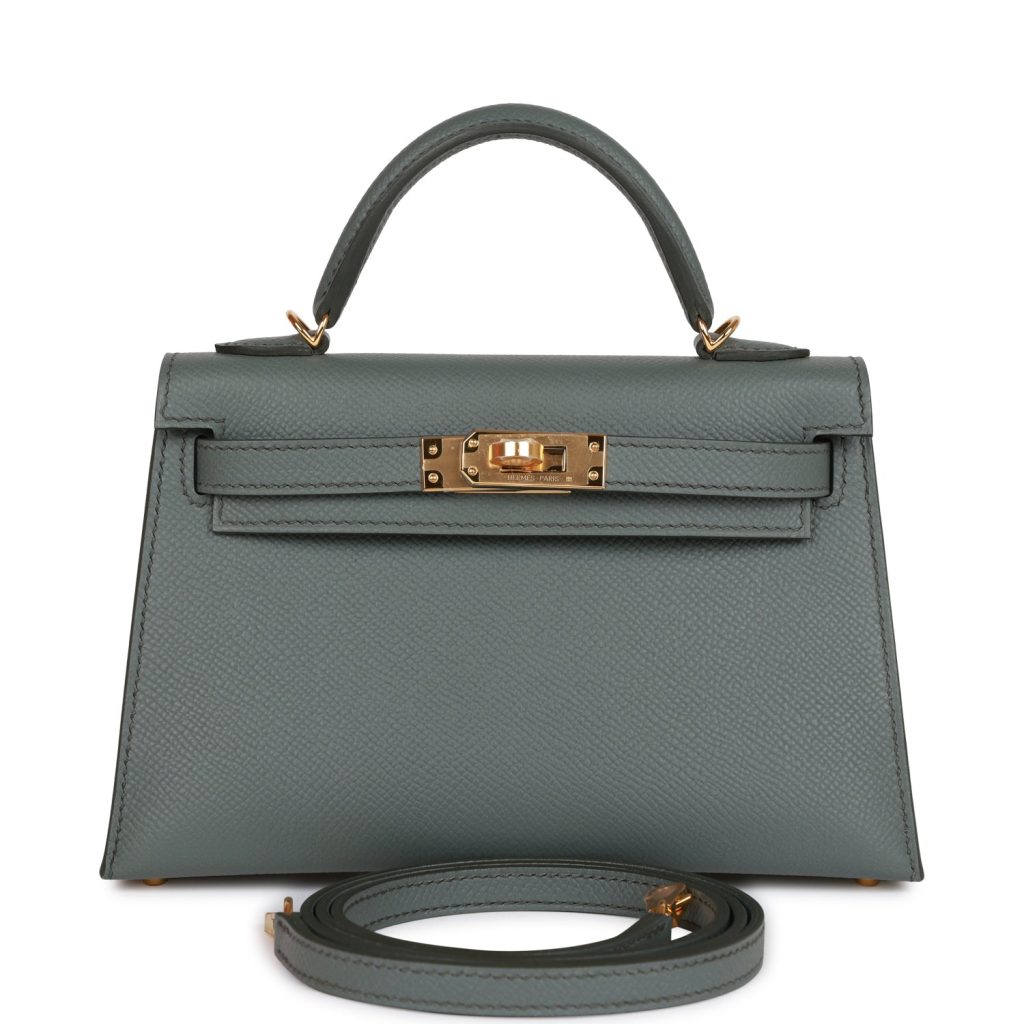 H Handbags Kelly Sellier 20 Vert Amande Epsom Gold Hardware