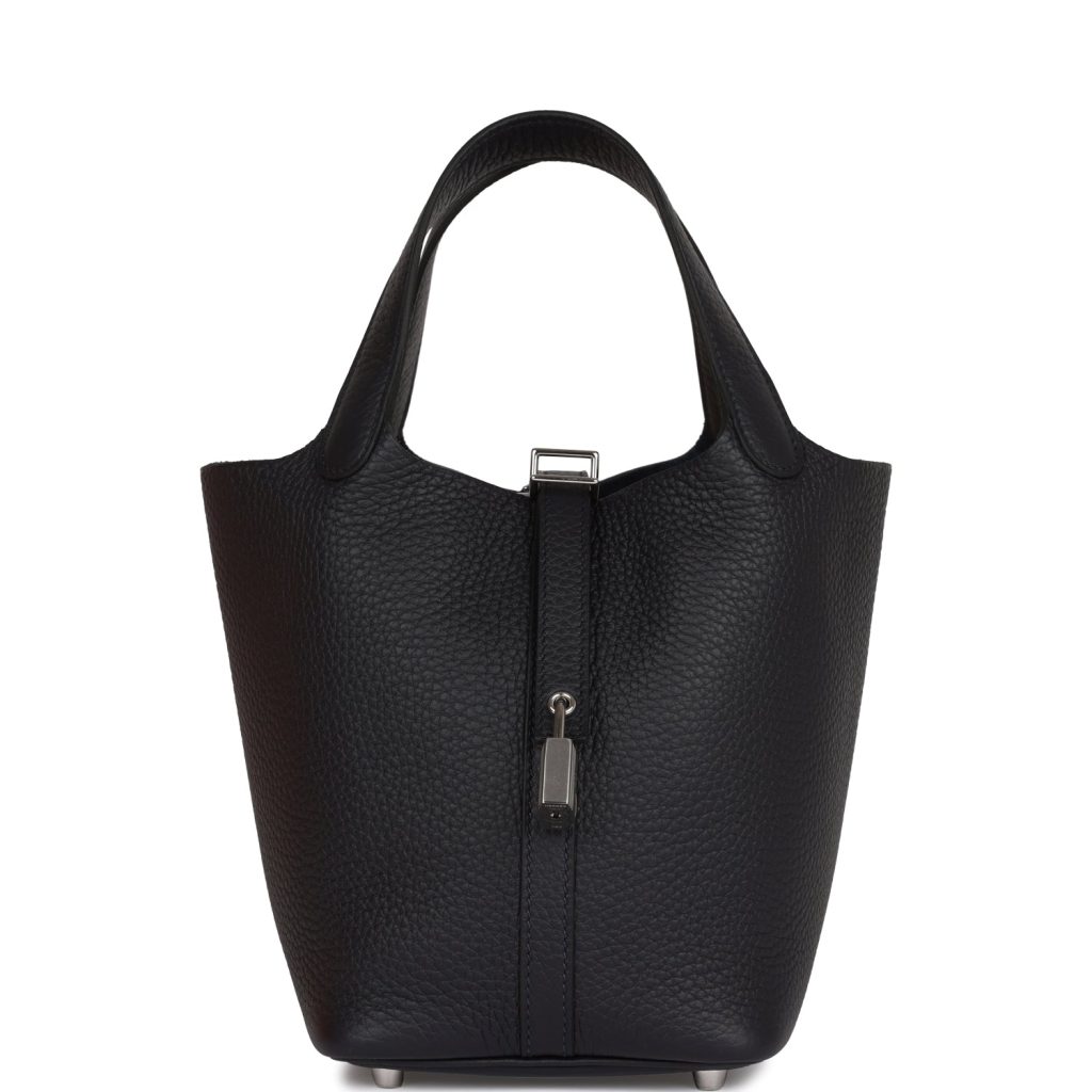 H Handbags Picotin Lock 18 Caban Clemence Palladium Hardware