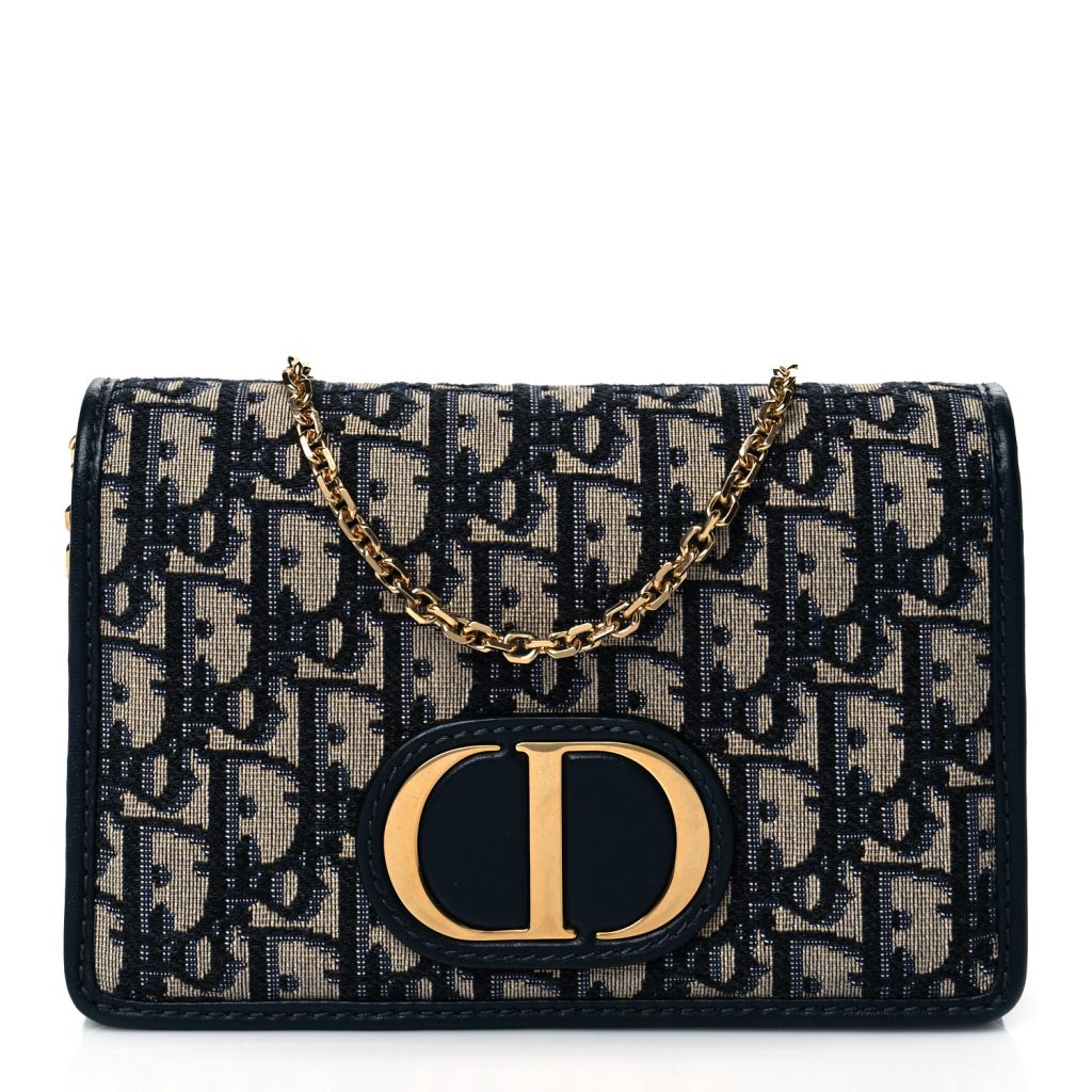 Dior Oblique 30 Montaigne 2-In-1 Pouch Blue