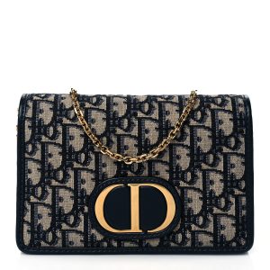 Dior Oblique 30 Montaigne 2-In-1 Pouch Blue