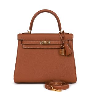 H Handbags Kelly Retourne 25 Gold Togo Gold Hardware