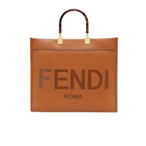 Fendi Sunshine Large Brown Leather Shopper 40Cm 8Bh372Abvlf0Pwz