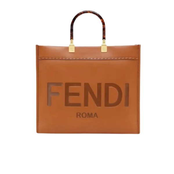 Fendi Sunshine Large Brown Leather Shopper 40Cm 8Bh372Abvlf0Pwz