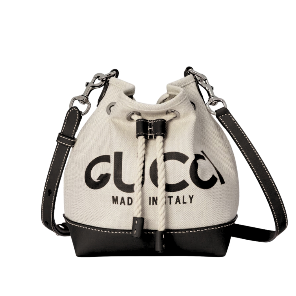 Gucci Shoulder Bag With Gucci Print Black 23Cm