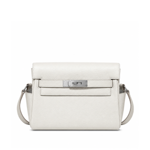 Hermès Kelly Messenger Bag PM In White With Palladium Hardware