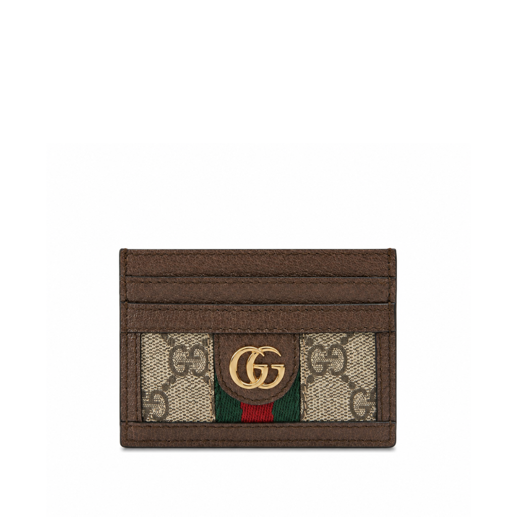 Gucci Ophidia GG Card Case Monogram Brown 10Cm 523159 96Iwg 8745