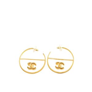 Chanel CC Gold Earrings