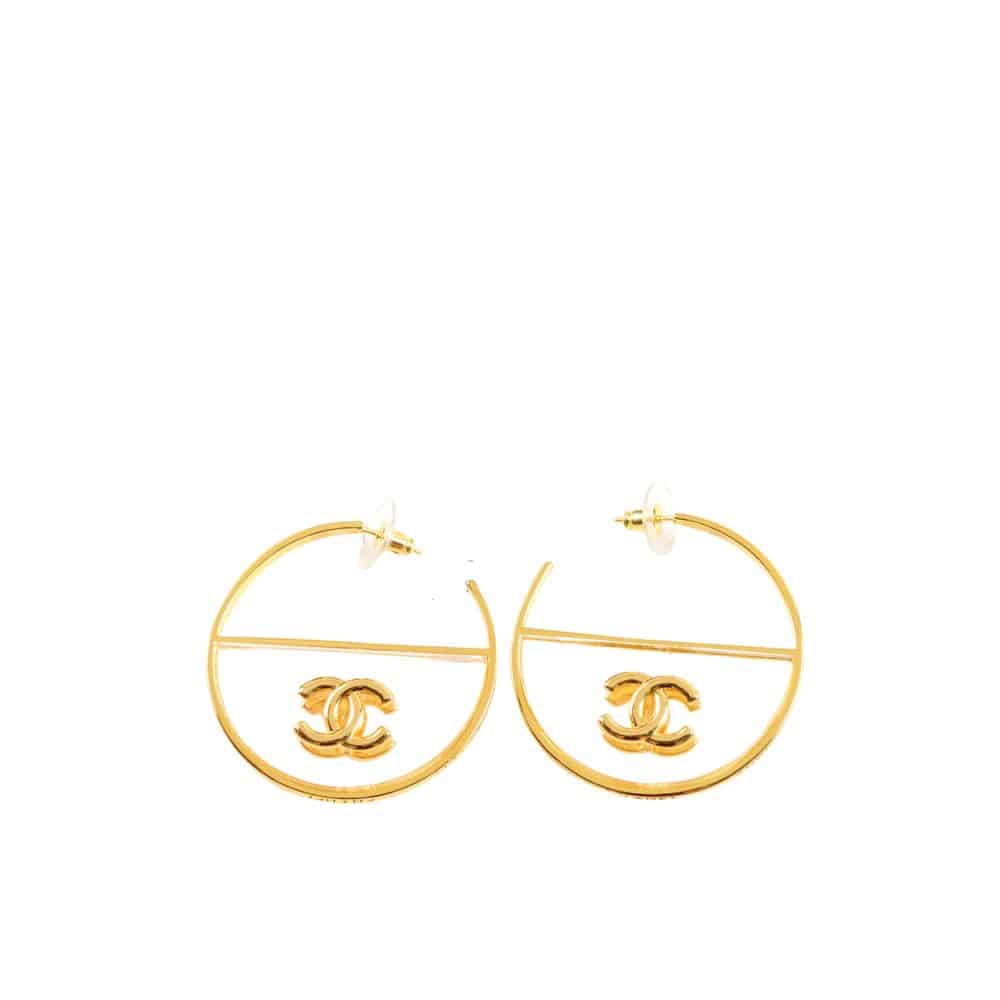 Chanel CC Gold Earrings
