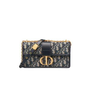 Dior 30 Montaigne Bag With Chain Blue