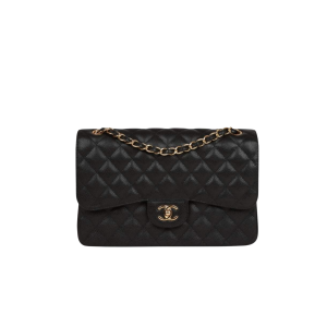 Chanel Double Flap Bag Black With Gold Hardware