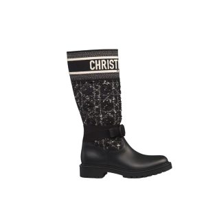 Dior Suede Leather Ankle Boots Black