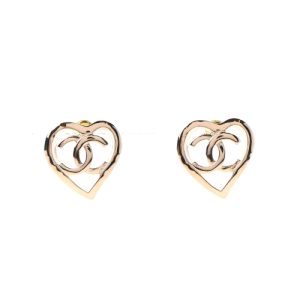 Chanel CC Heart CoCo In Love Earrings Gold