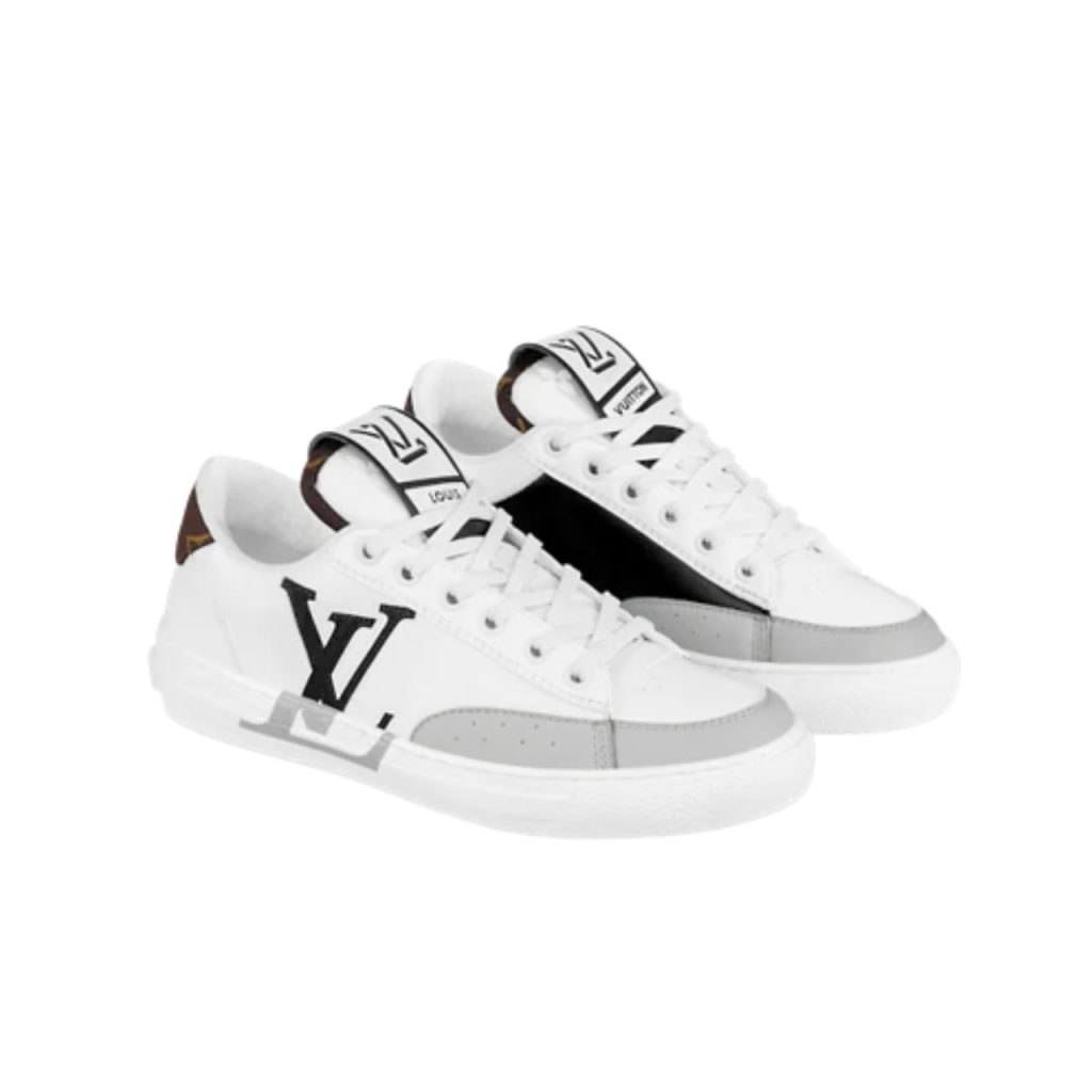 Louis Vuitton White Charlie Sneaker With Monogram Accent