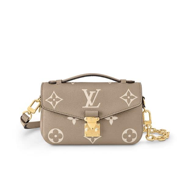 Louis Vuitton Pochette Metis East West Bag Gray Cream 21Cm M23081