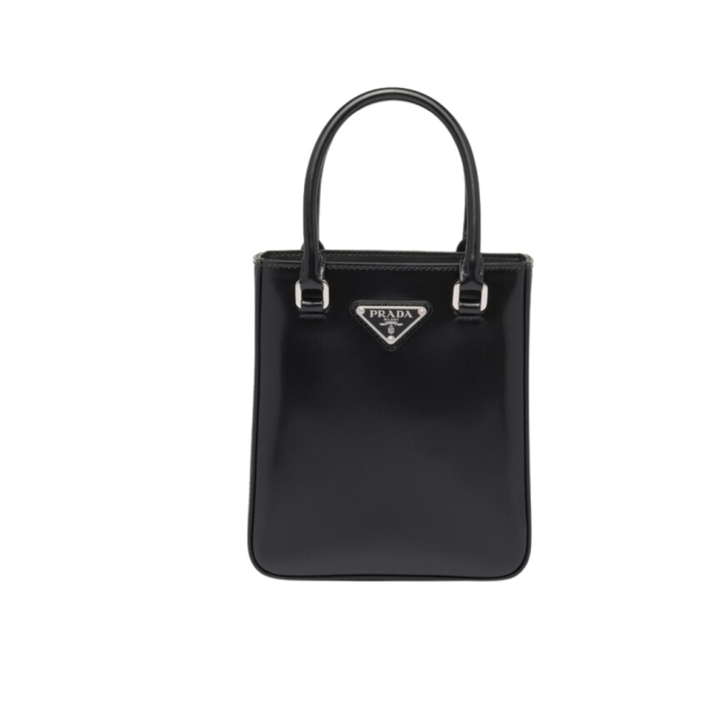 Prada Small Brushed Leather Tote