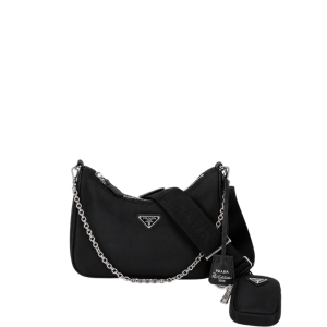 Prada Embleme Brushed-Leather Bag White