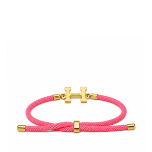 Hermès H-Cord Braided Bracelet In Pink