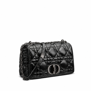 Dior Large Caro Bag Black Calfskin