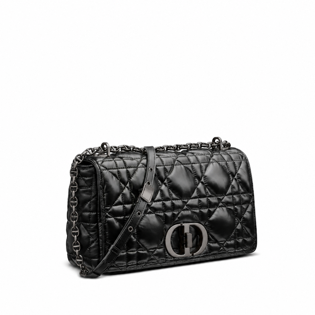 Dior Large Caro Bag Black Calfskin