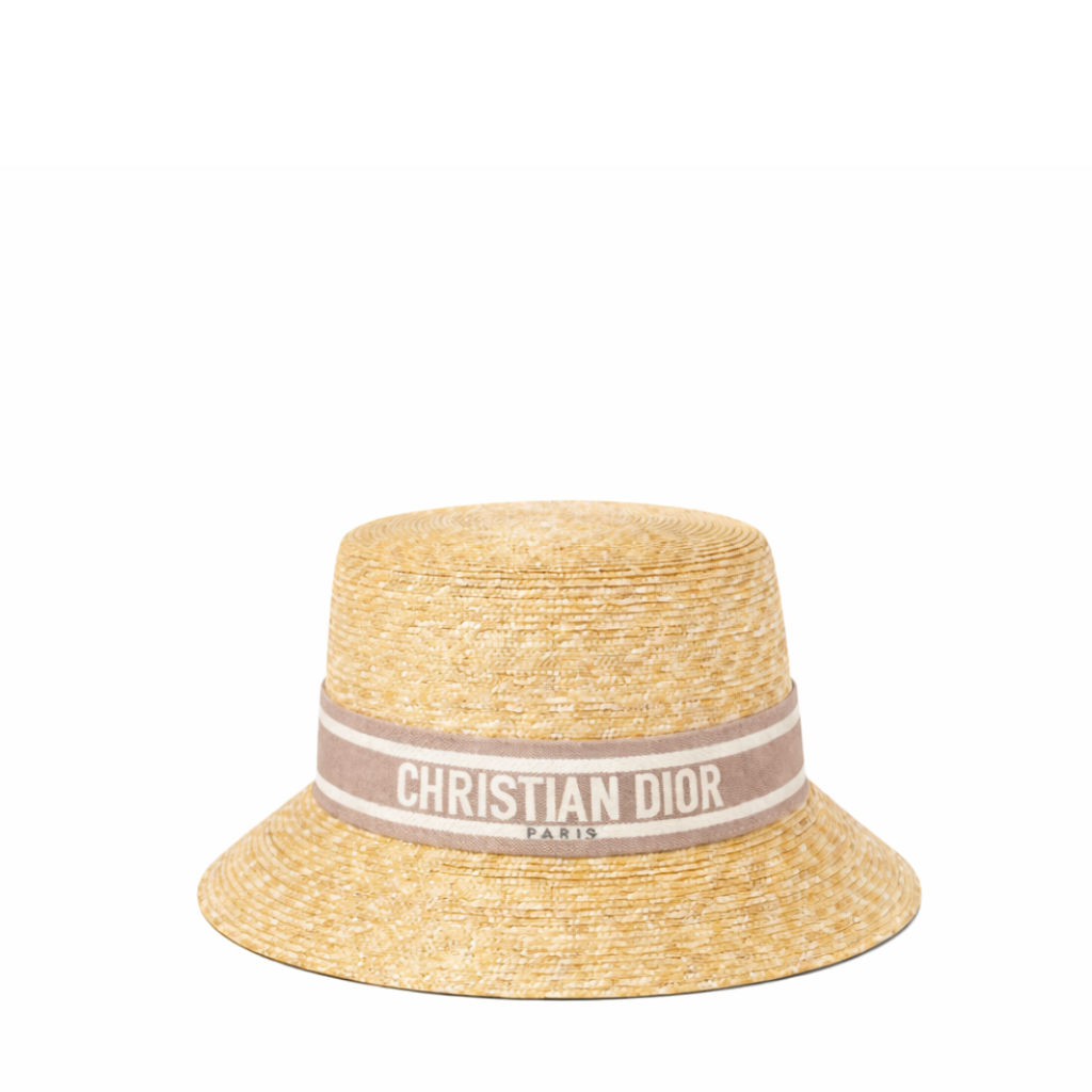 Dior Large Brim Hat With Pink Band