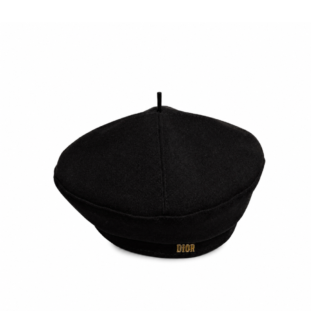 Dior Cotton Drill Beret Black