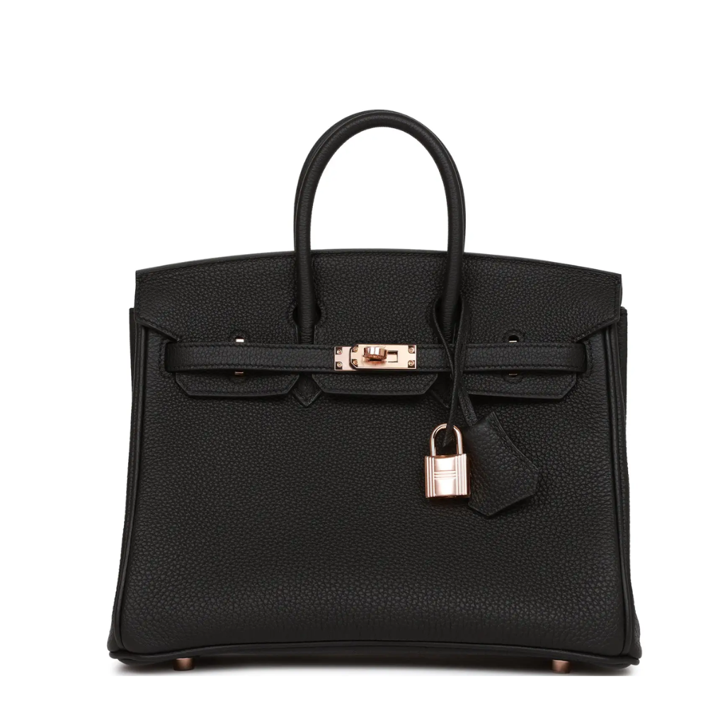 Hermes Birkin 25 Black Togo Gold Hardware