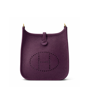 Hermes Evelyne TPM Cassis Clemence Gold Hardware