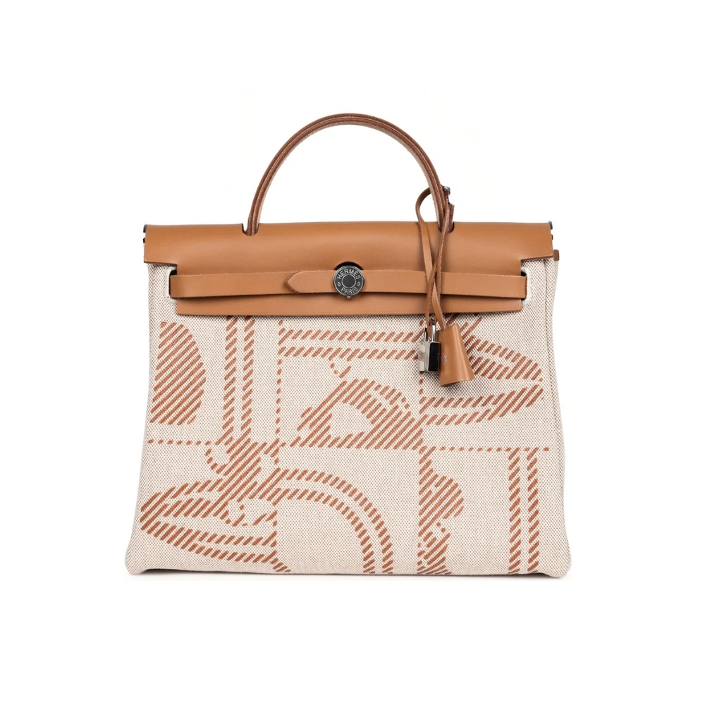 Hermes Herbag 31 Brides De Gala Gold Vache Hunter And Toile Brides 31cm