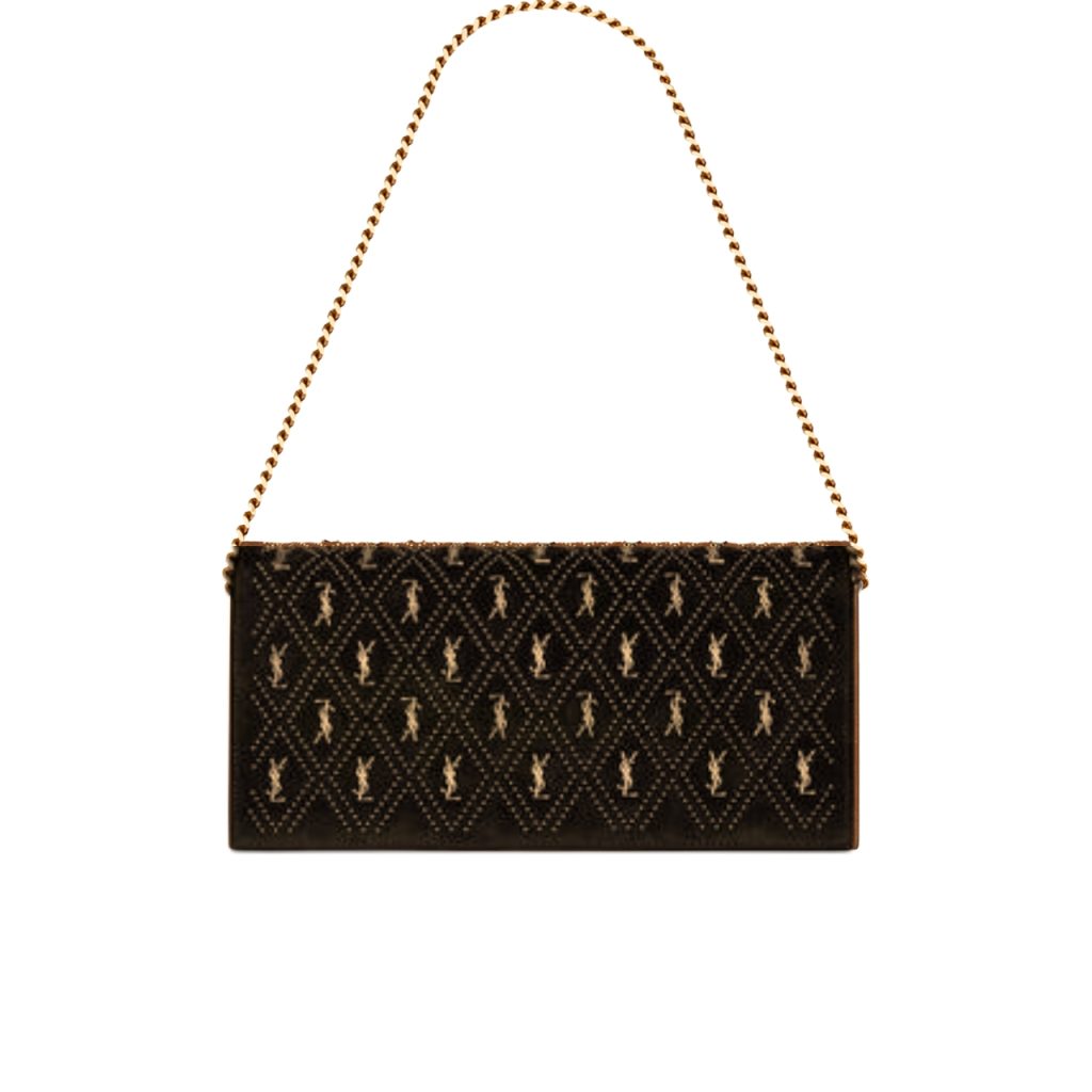 Saint Laurent Kate 99 Studded Shoulder Bag Black 25Cm