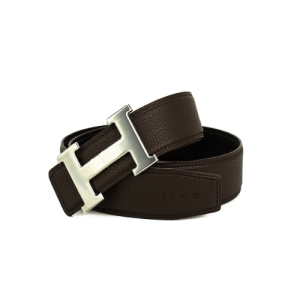 Hermès H Buckle Reversible Leather Belt In Black/Brown