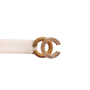 Chanel Leather Belt with CC Buckle in Metal White 3cm
