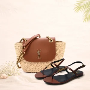 The Riviera Straw Elegance – 2 Piece Summer Bundle (Bag + Sandals)