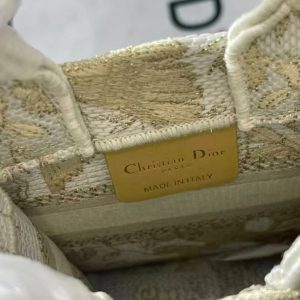 Dior White Mini Jardin D'Hiver Vertical Book Tote